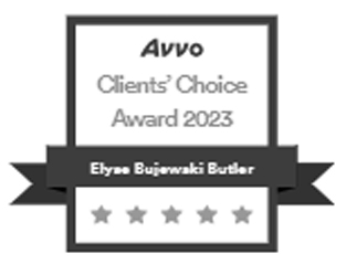 Avvo Client's choice Award 2023 Elyse Bujewski Butler